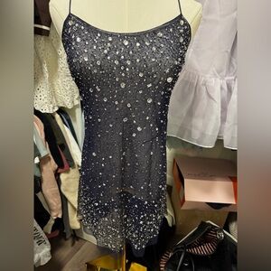 Free people navy slip dress